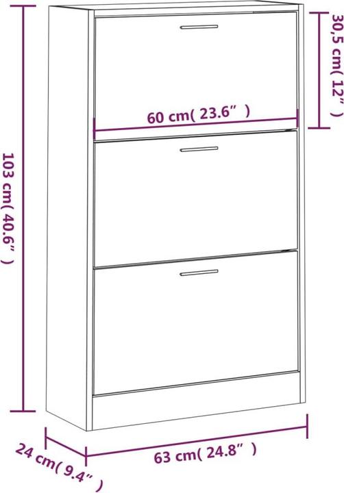 Image du produit VidaXL Cash (63 x 24 x 103 cm)