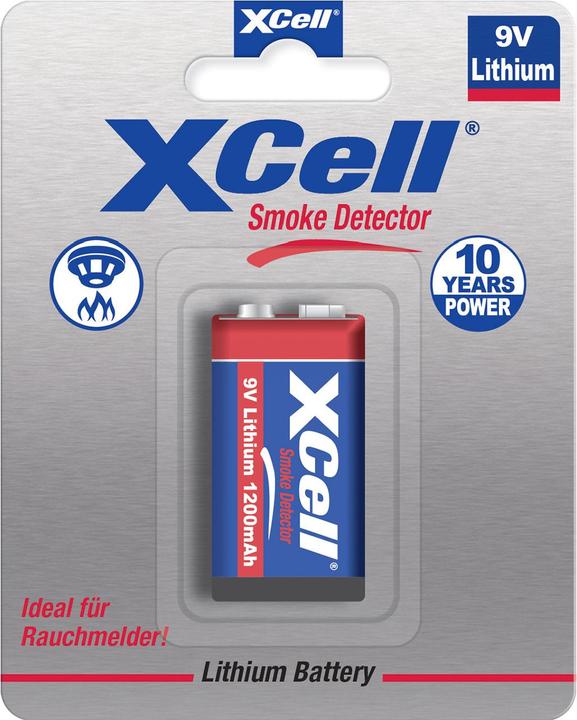 XCell 9 V Block-Batterie Lithium ER9 (1 Stk., 9V Block, 1200 mAh)