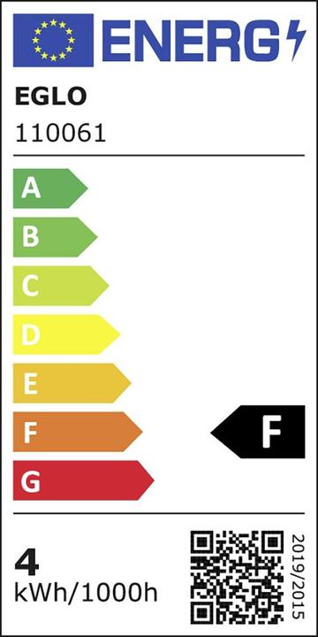 Etichetta energetica EGLO Illuminante a LED (E14, 4 W, 350 lm, 1 x, F)