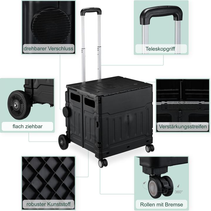 Image du produit Relaxdays Chariot de courses