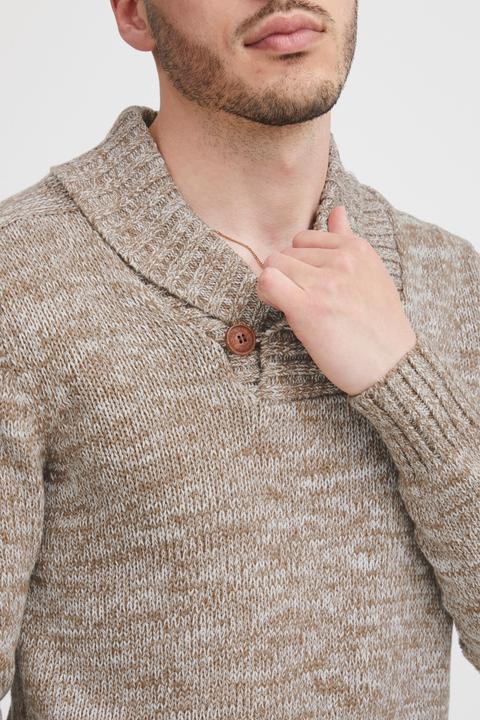 Image du produit Solid Phil Pull En Grosse Maille Pull-Over Tricot Pour Homme Avec Col Châle 100% Coton (S)