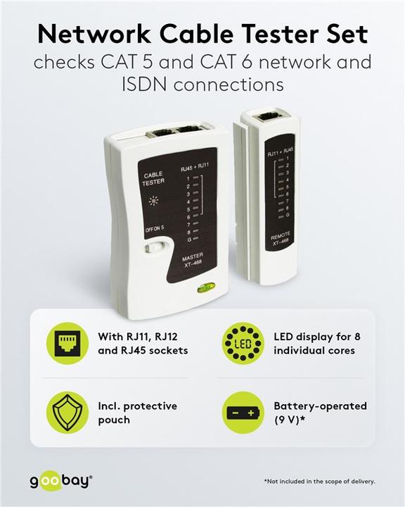 Produktbild Goobay Netzwerk Kabeltester