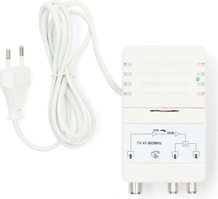 Actual product image Nedis CATV amplifier | Gain dBi (for antenna cable): 25 dB | 47 - 862 MHz | Number of outputs (Amplifier)