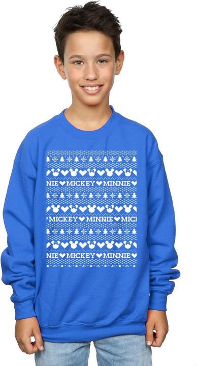 Produktbild Disney Mickey And Minnie Christmas Fair Isle Sweatshirt Jungen (140, 146)