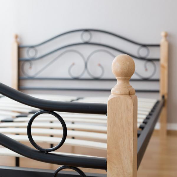 Produktbild Homestyle4u Mettalbett Doppelbett (140 x 200 cm)