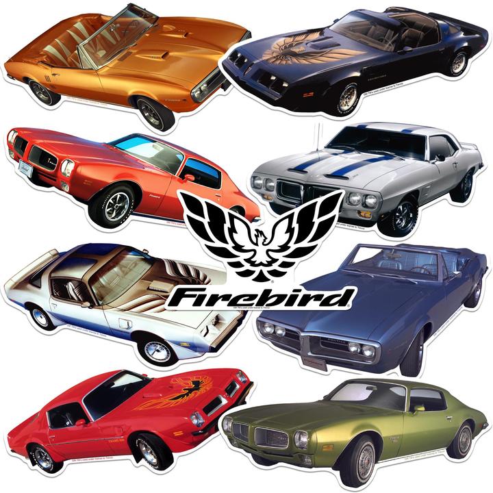 Pontiac Autos Aufkleber Firebird Deluxe 50erPack Vinyl