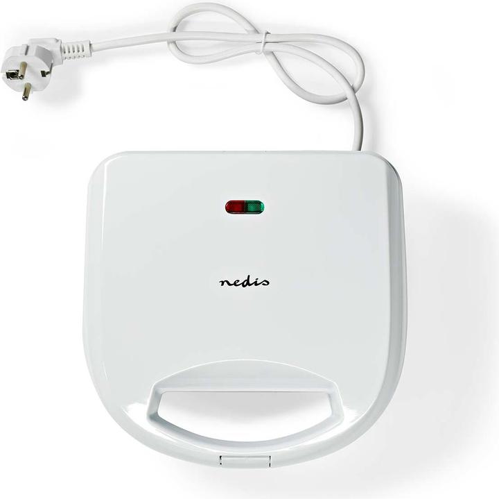 Actual product image Nedis KASM110FWT Sandwich Maker 700 W 20.5 x 12 cm Automatic Temperature Control ABS (EU plug)