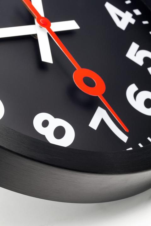 Actual product image Nextime Wall clock Station Ø 35 cm, black, shape: Round (35 cm)