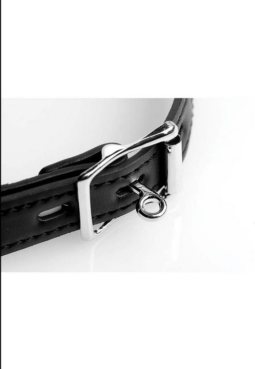 Productafbeelding XR Brands Metalen Mondspreider Met Kunstleren Band