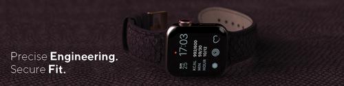 Actual product image Njord Eldur Watch Strap For (41 mm, 40 mm, Vegan Leather, Stainless steel fastener, Salmon leather)