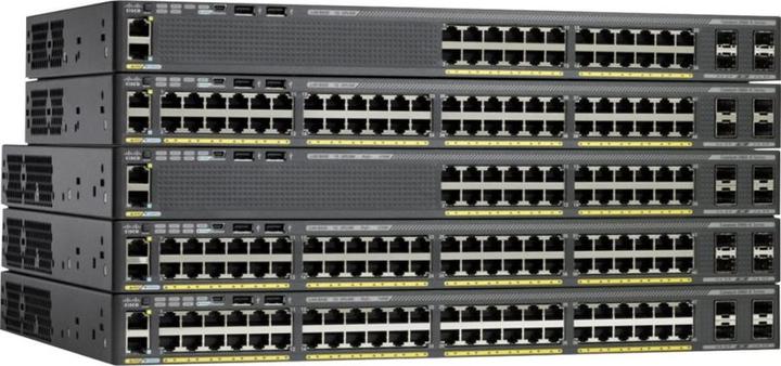 Actual product image Cisco Switch/Cat 2960-X 48GigE 740W 4x1G SFP (52 Ports)