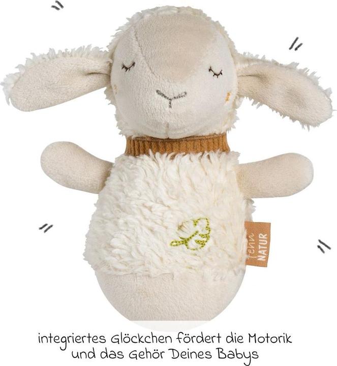 Produktbild Fehn Rasseln & Greiflinge Steh-auf-Figur NATUR - Schaf
