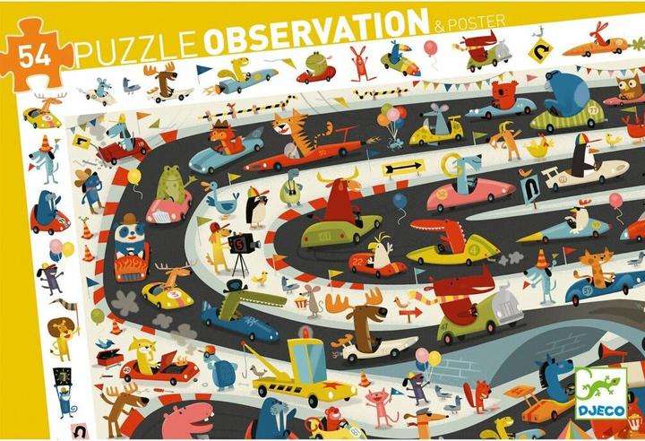 Actual product image Djeco Puzzle Rally 54 pieces (54 pieces)