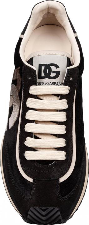 Immagine prodotto Dolce & Gabbana velvet and suede cushion sneakers color black and ivory (42)