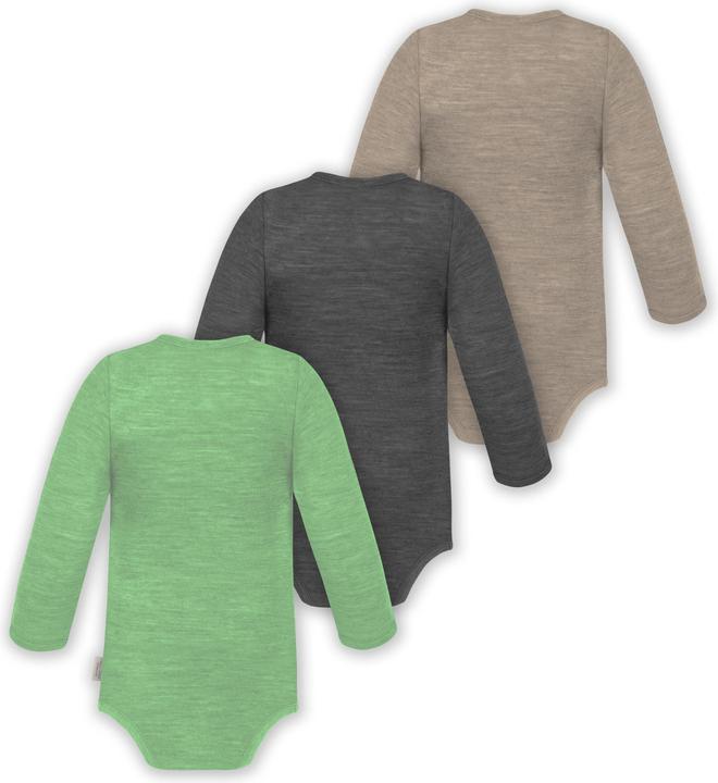 Immagine prodotto Normani Confezione da 3 pezzi di body a maniche lunghe in merino per bambino e bambina - 9355 (86)