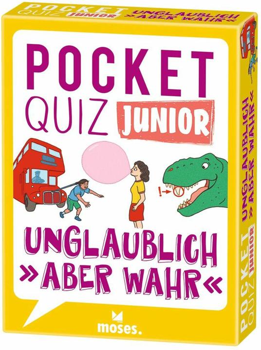 Immagine prodotto MOS50192 - Pocket Quiz junior - Incredibile ma vero, gioco di carte, 1+ giocatori (edizione DE) (Tedesco)