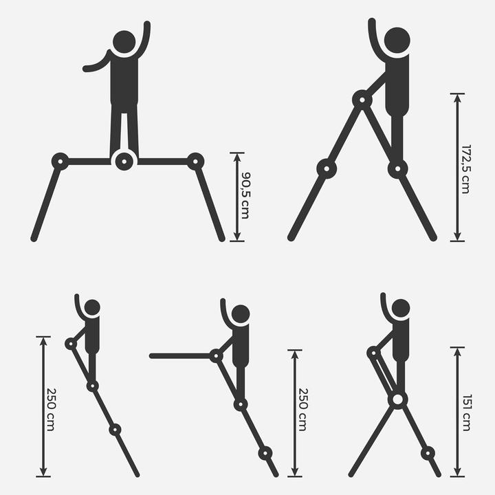 Produktbild Songmics Caroline (Mehrzweckleiter, Trittleiter, Gerüst, 344 cm)
