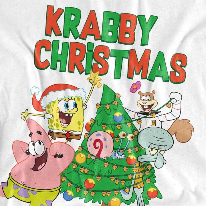 Actual product image Spongebob Squarepants Unisex Adult Decorating Christmas Tree T-Shirt (XXL)