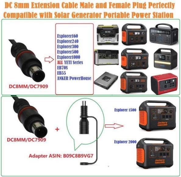 Produktbild SolarEnz Verlängerungskabel DC 8 mm Stecker und Buchse 5,5m