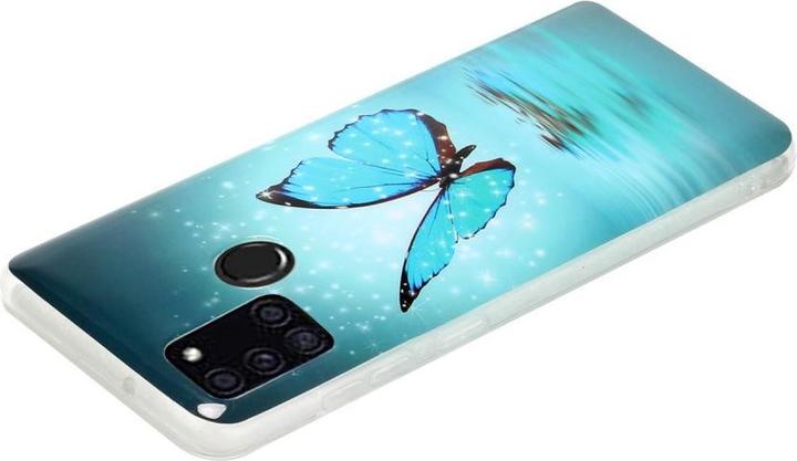 Produktbild Cover-Discount Galaxy A21s - Fluoreszierendes Silikon Gummi Case Schmetterlinge (Samsung Galaxy A21s)