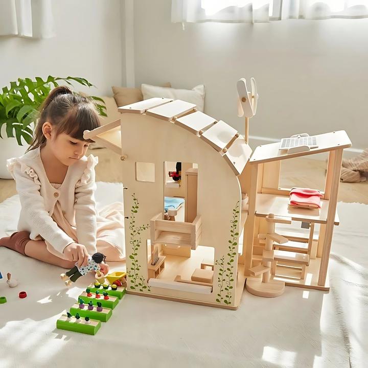 Immagine prodotto Milkii Grande casa delle bambole in legno con mobili delle bambole