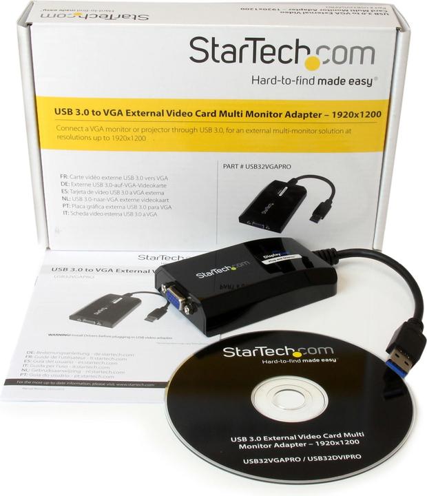 Produktbild StarTech USB 3.0 To VGA Video Adapter (USB-A, 9.04 cm)