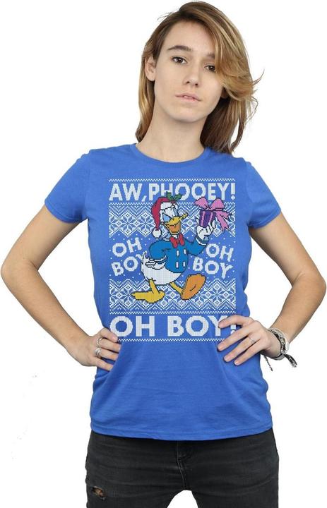 Immagine prodotto Disney Donald Duck Christmas Fair Isle Maglietta Donna (L)