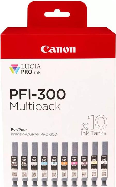 Actual product image Canon Ink/PFI-300 10ink Multi (M, C, PC, R, Y, GY, PM, PBK, CO, MBK)