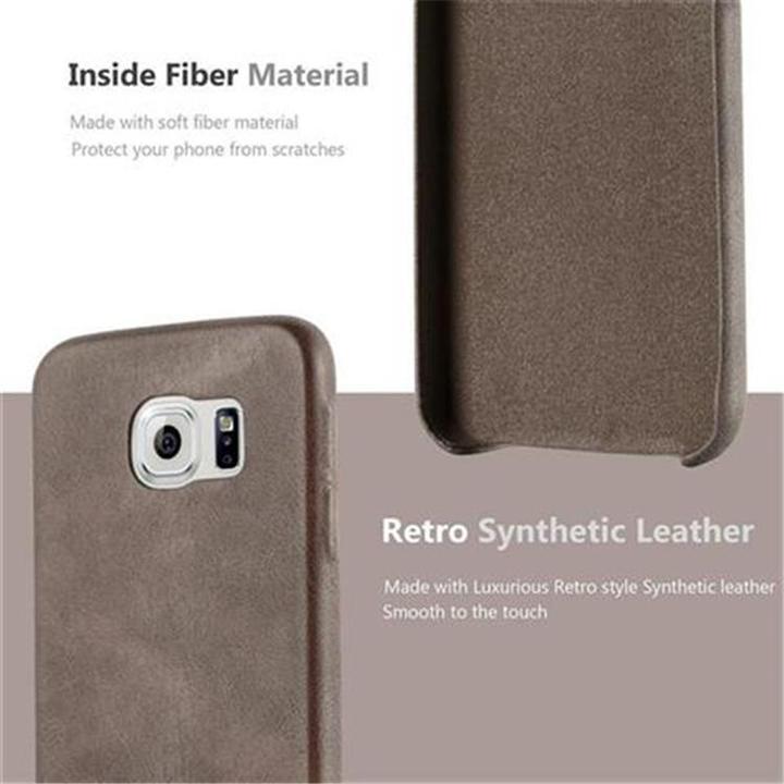 Image du produit Cadorabo Couverture rigide en similicuir avec structure (Samsung Galaxy S6)