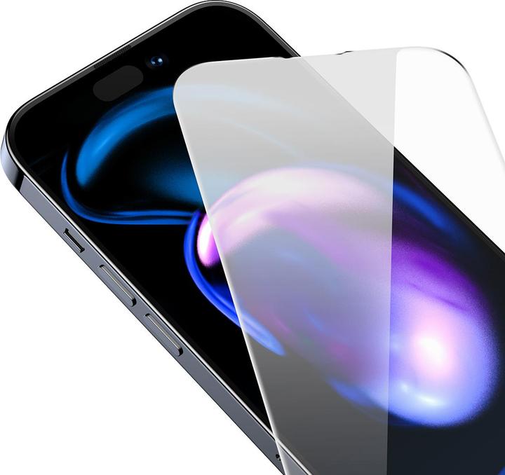 Produktbild Baseus All-glass Crystal Tempered Glass EasyStick Film iP14 (Pack of 2) (2 Stück, Apple iPhone 14 Pro Max)