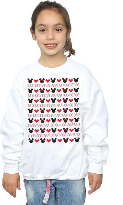 Produktbild Disney Mickey And Minnie Christmas Hearts Sweatshirt Mädchen (152, 158)