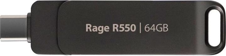 Actual product image Patriot Rage R550 64GB (black, USB-A and USB-C 3.2 Gen 1) (64 GB, USB-A, USB-C)