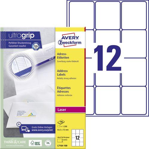 Actual product image Avery Dennison Etiquette d'adresse, 63.5 x 72 mm, blanc
