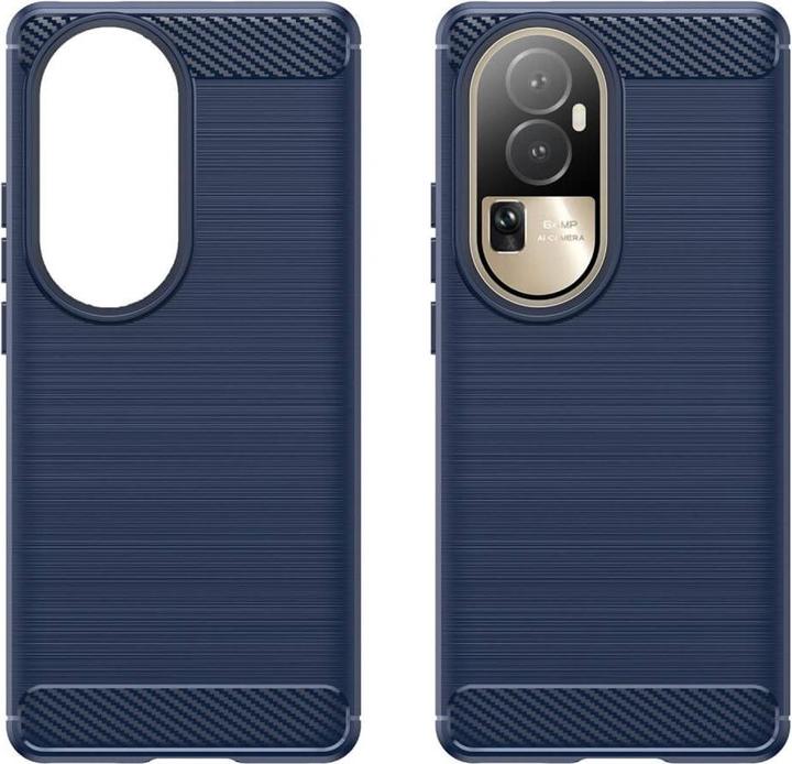 Image du produit Cover-Discount OPPO Reno 10 / 10 Pro - Housse métallique aspect carbone bleu foncé (OPPO Reno 10, Oppo Reno 10 Pro)