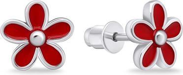 Brilio Silver - Charming silver earrings Flowers EA704WR