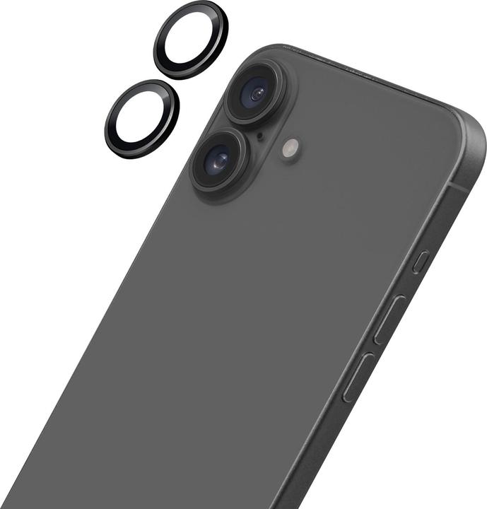 Produktbild Laut Prime GLS Camera Ring Protector iPhone 16 / 16 Plus Black (1 Stück, Apple iPhone 16 Plus, Apple iPhone 16)