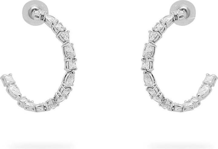 Produktbild Swarovski Tennis Deluxe Mixed Hoop Ohrringe (Swarovski Metall)