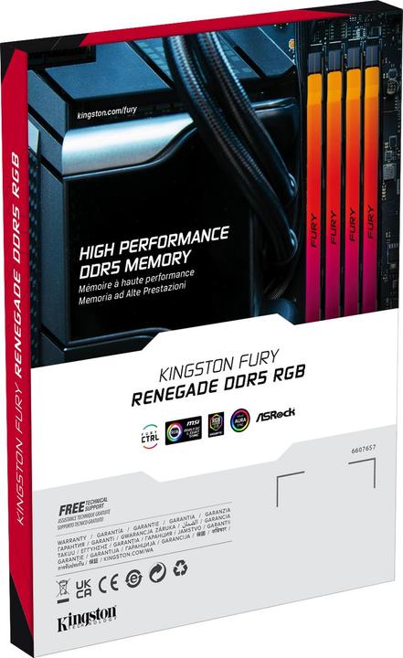 Produktbild Kingston FURY Renegade RGB (2 x 32GB, 6400 MHz, DDR5-RAM, DIMM)