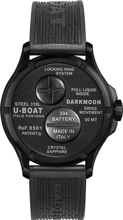Actual product image U-Boat 9501 Darkmoon Red PVD Soleil Men's Watch 40mm 5ATM (Analogue wristwatch, 40 mm)