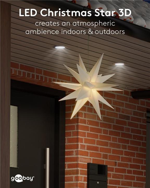 Produktbild Goobay LED-Weihnachtsstern 3D, Ø 56 cm, batteriebetrieben