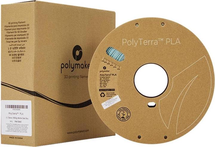 Produktbild Polymaker PolyTerra (PLA, 1.75 mm, 1000 g, Grau)