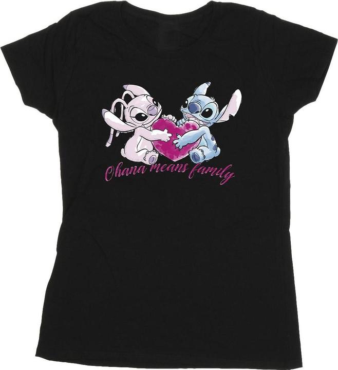 Produktbild Disney Lilo And Stitch Ohana Heart With Angel TShirt (XXL)