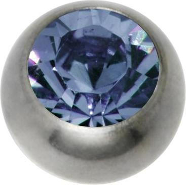 Produktbild Bijouteria 1.2mm Titan Piercingteil (Kristall, Titan)