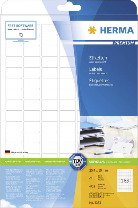 Actual product image Herma Universal labels