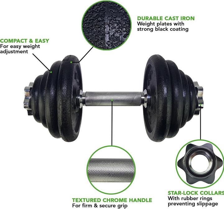 Produktbild Tunturi Kurzhantelset 15 kg (2 x 0.5 kg, 2 x 1 kg, 2 x 2 kg, 2 x 3 kg)