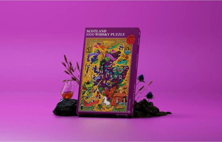 Produktbild Water & Wines Puzzle Whiskey Scotland lila (1000 Teile)