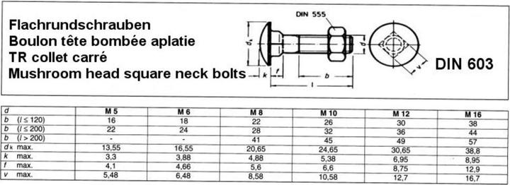 Produktbild Dönges Flachrundschraube mit Vierkantansatz DIN 603, galvanisch verzinkt, M6x30 (500 Schrauben pro Stück)