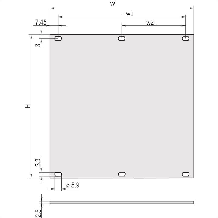 Actual product image Schroff PART.FRONT PANEL 2U 28HP AN/CR