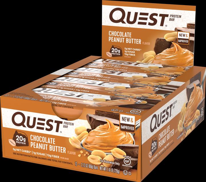 Image du produit Quest QuestBar (Beurre de cacahuète au chocolat, 1 pcs, 720 g)