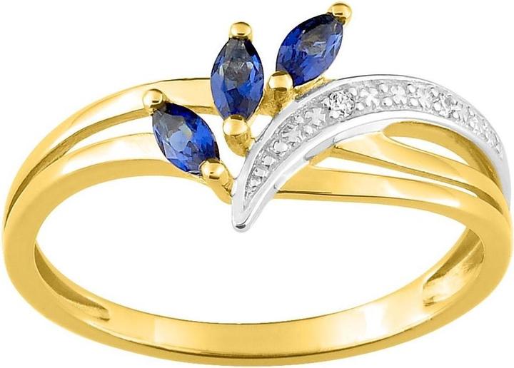 Produktbild Lara Vergoldeter RING - ZWEIFARBIG - BLAUER ZIRKONIA - ZIRKONIA - GR. 56 (56)